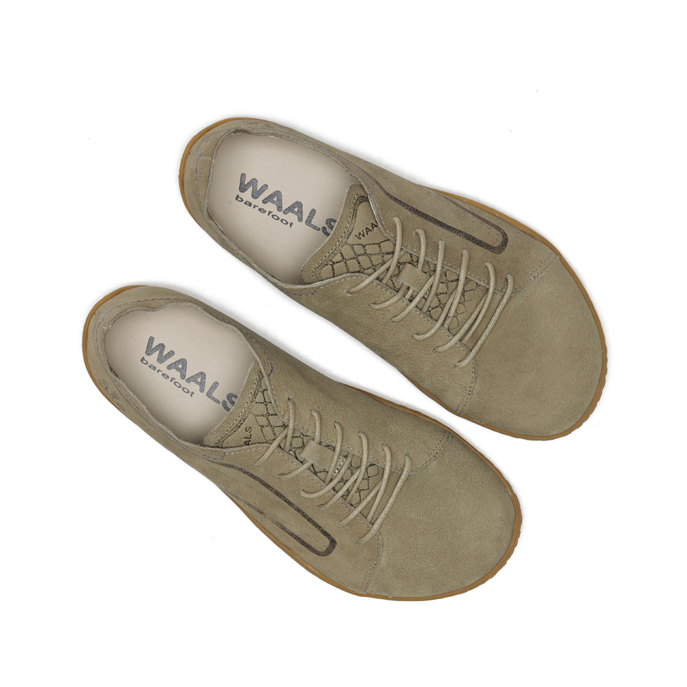 Zapato barefoot handcrafted de nobuk Nomad mujer