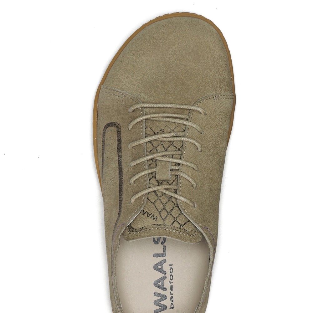 Zapato barefoot handcrafted de nobuk Nomad mujer