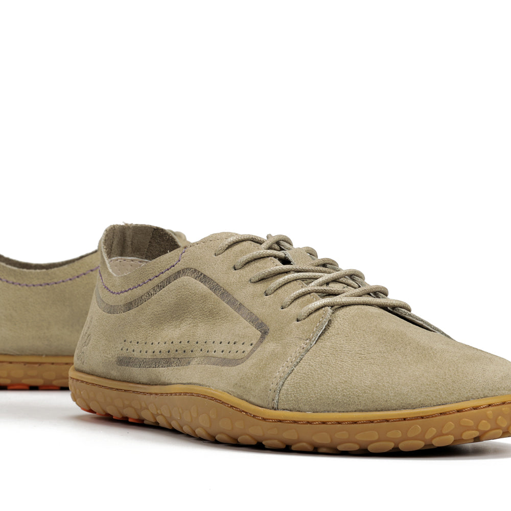Zapato barefoot handcrafted de nobuk Nomad mujer