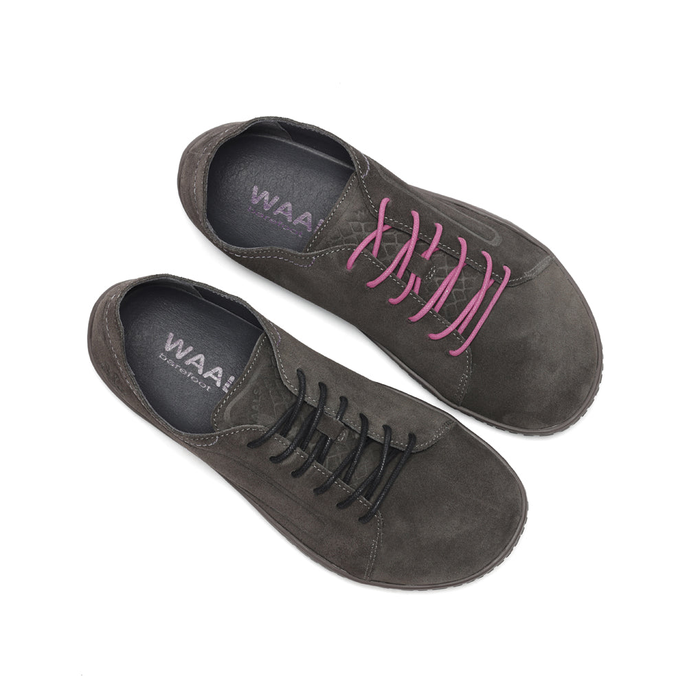 Zapato barefoot de piel de serraje artesanos Nomad mujer