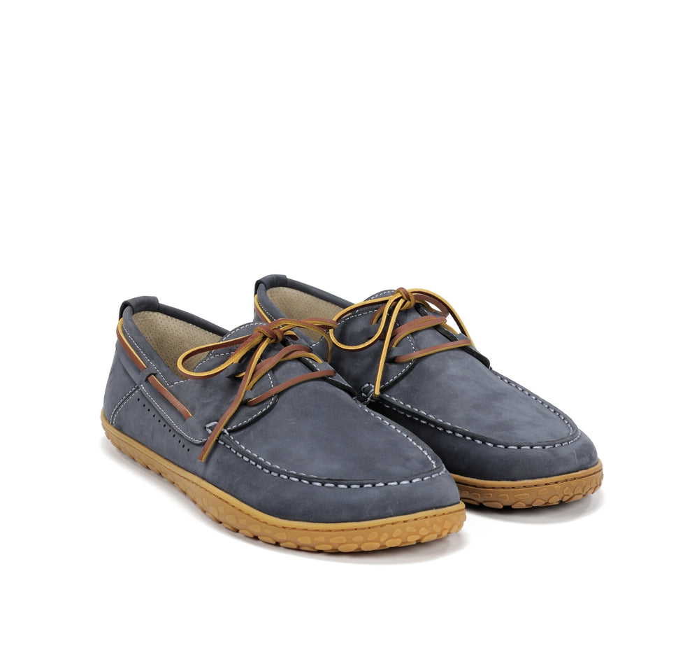 Men’s nubuck leather barefoot boat shoes – Sidney