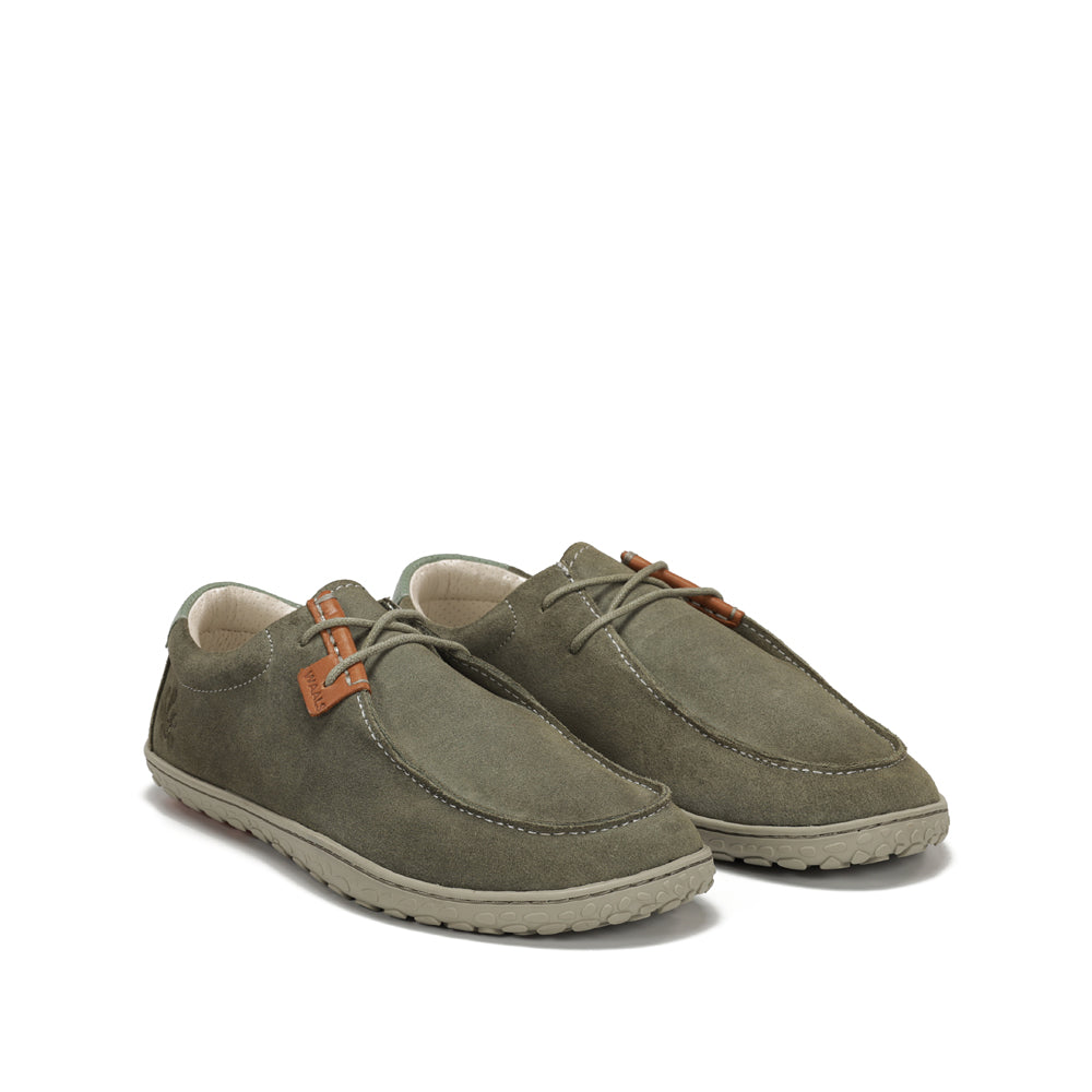 Zapato Wallabee barefoot de piel de serraje Atacama mujer