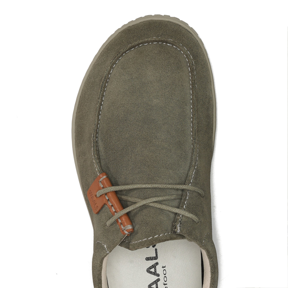 Zapato Wallabee barefoot de piel de serraje Atacama mujer