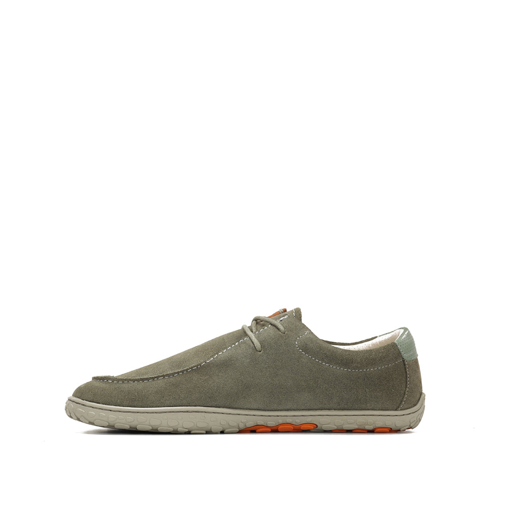 Zapato Wallabee barefoot de piel de serraje Atacama mujer