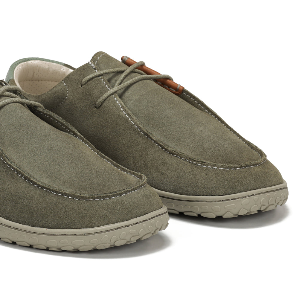 Zapato Wallabee barefoot de piel de serraje Atacama mujer