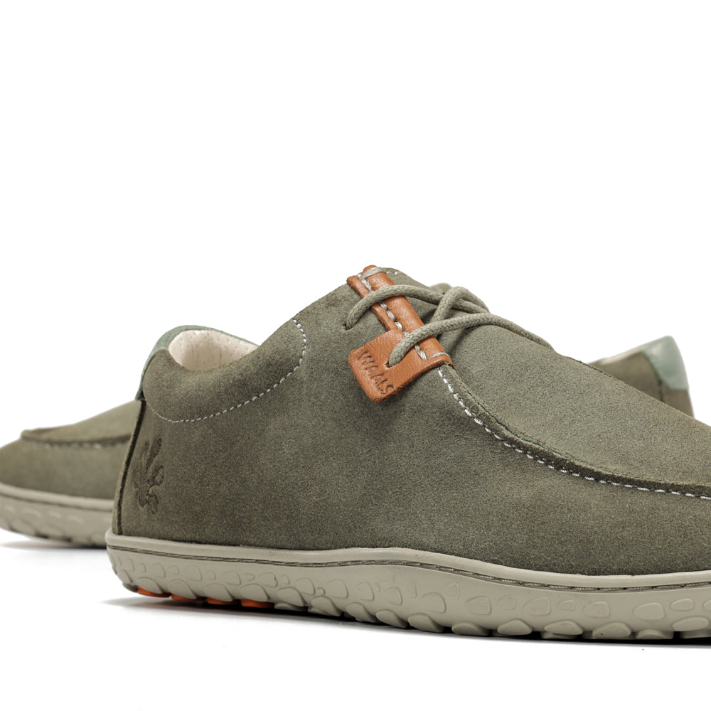 Zapato Wallabee barefoot de piel de serraje Atacama mujer