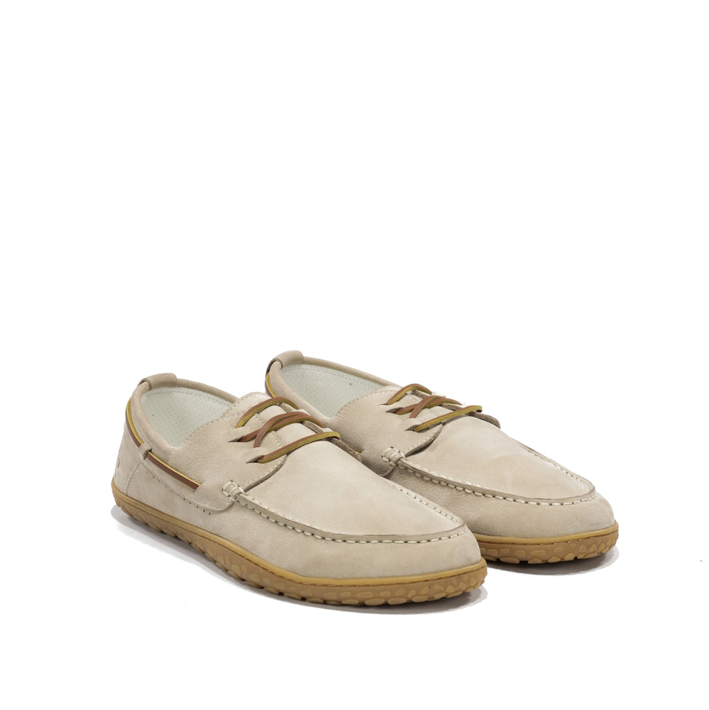 Men’s nubuck leather barefoot boat shoes – Sidney