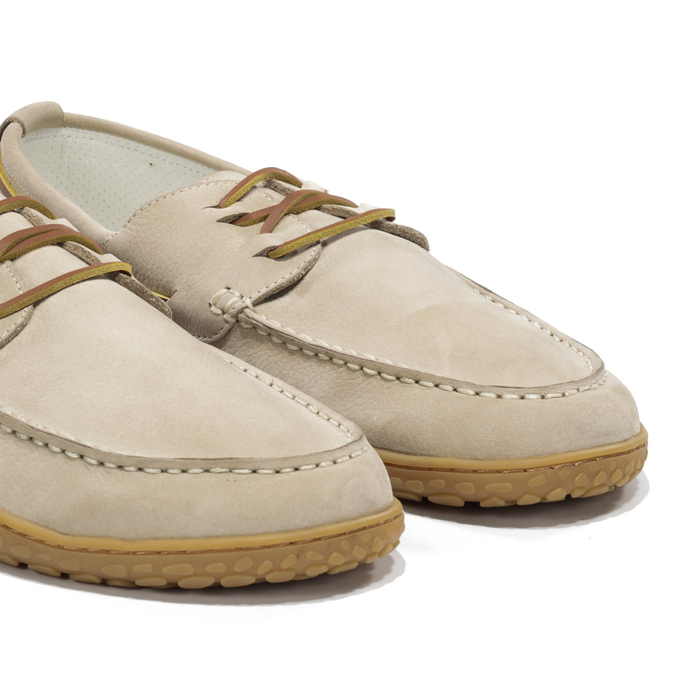 Men’s nubuck leather barefoot boat shoes – Sidney