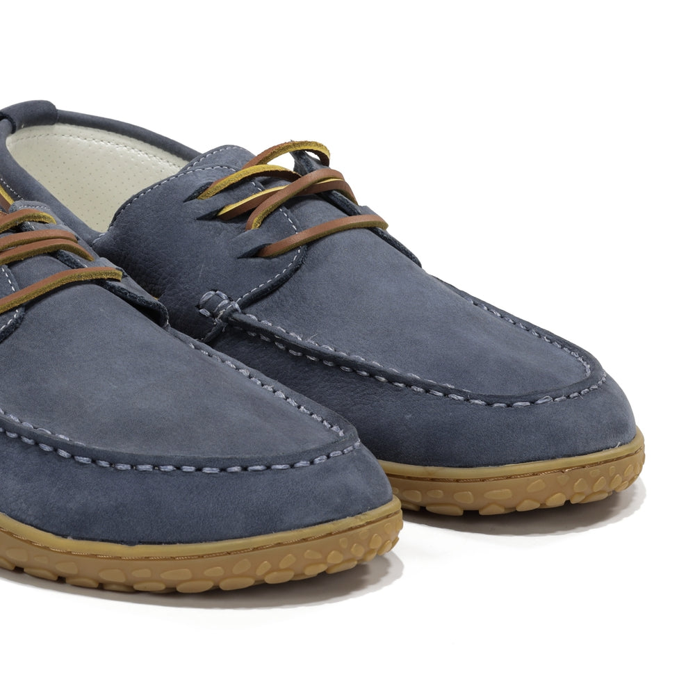 Men’s nubuck leather barefoot boat shoes – Sidney