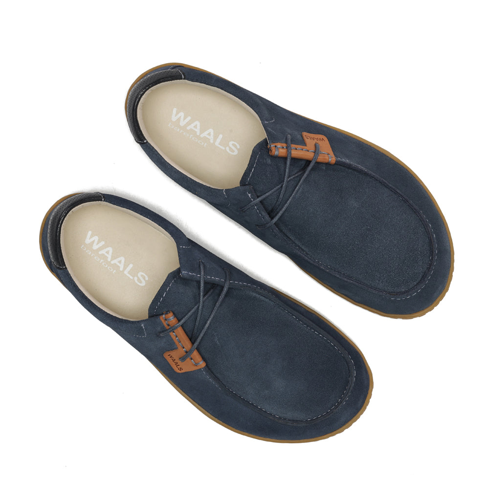 Zapato Wallabee barefoot de piel de serraje Atacama mujer