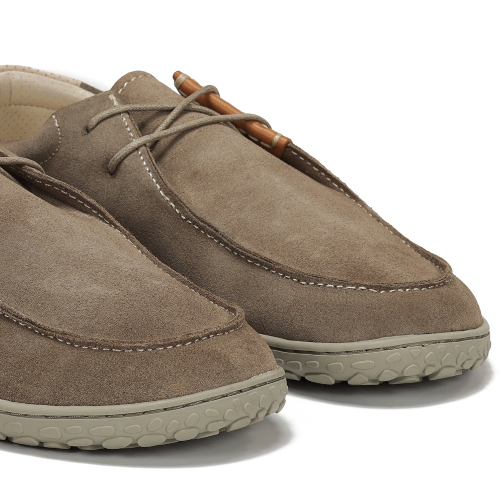 Zapato Wallabee barefoot de piel de serraje Atacama mujer
