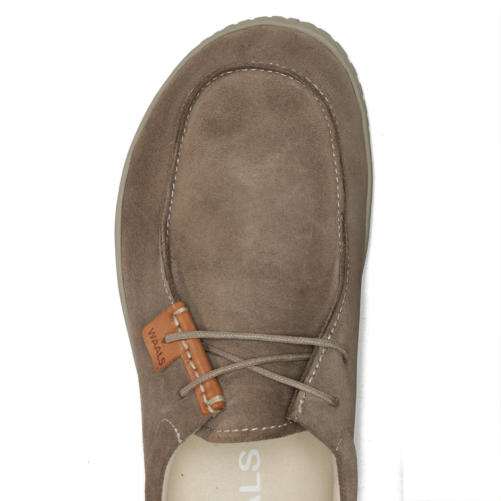 Zapato Wallabee barefoot de piel de serraje Atacama mujer